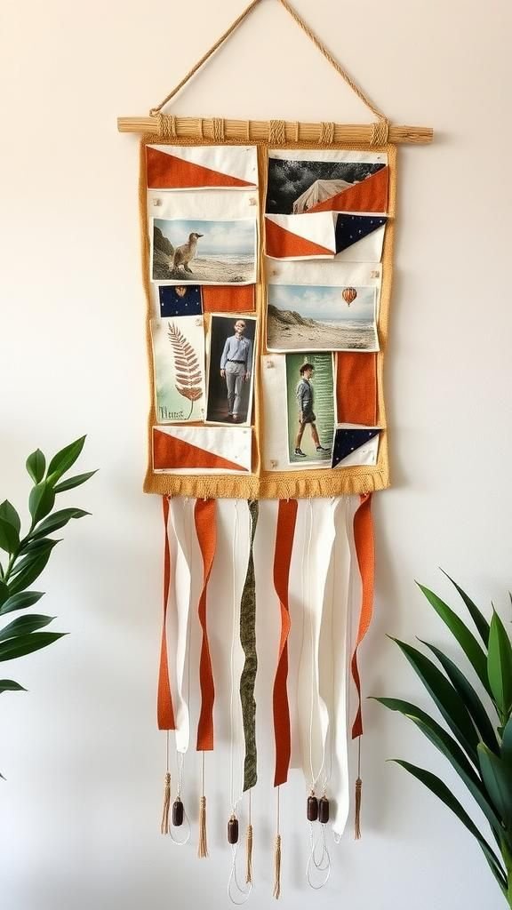 21 Scrap Paper Embellishment Projects 17 Mixed Media Wall Hanging With Scrap Paper Panels