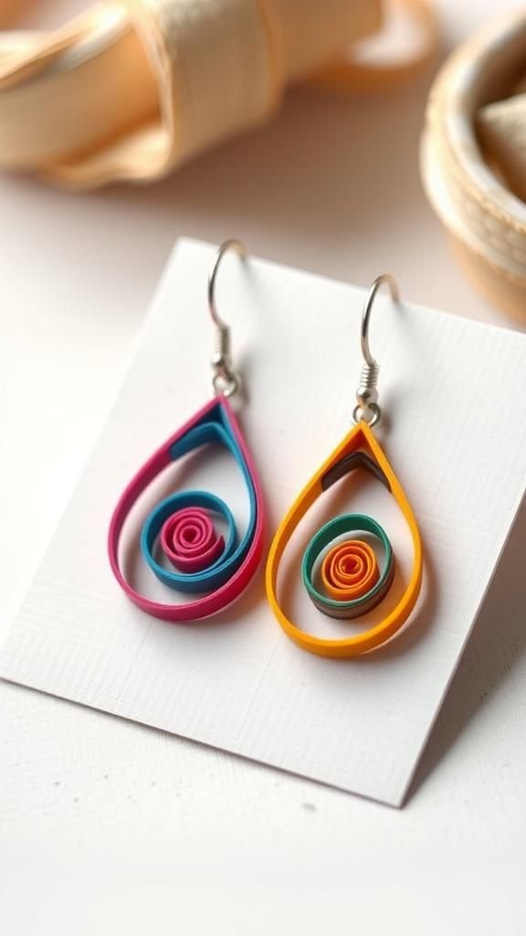 21 Scrap Paper Embellishment Projects 12 Quilled Paper Earrings From Fine Scrap Strips