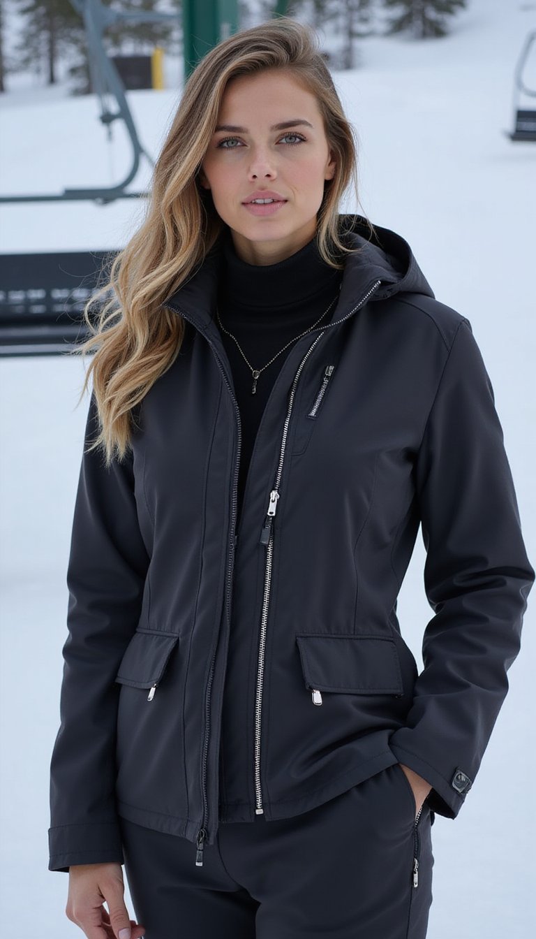 Slim Thermal Set With Sleek Ski Jacket