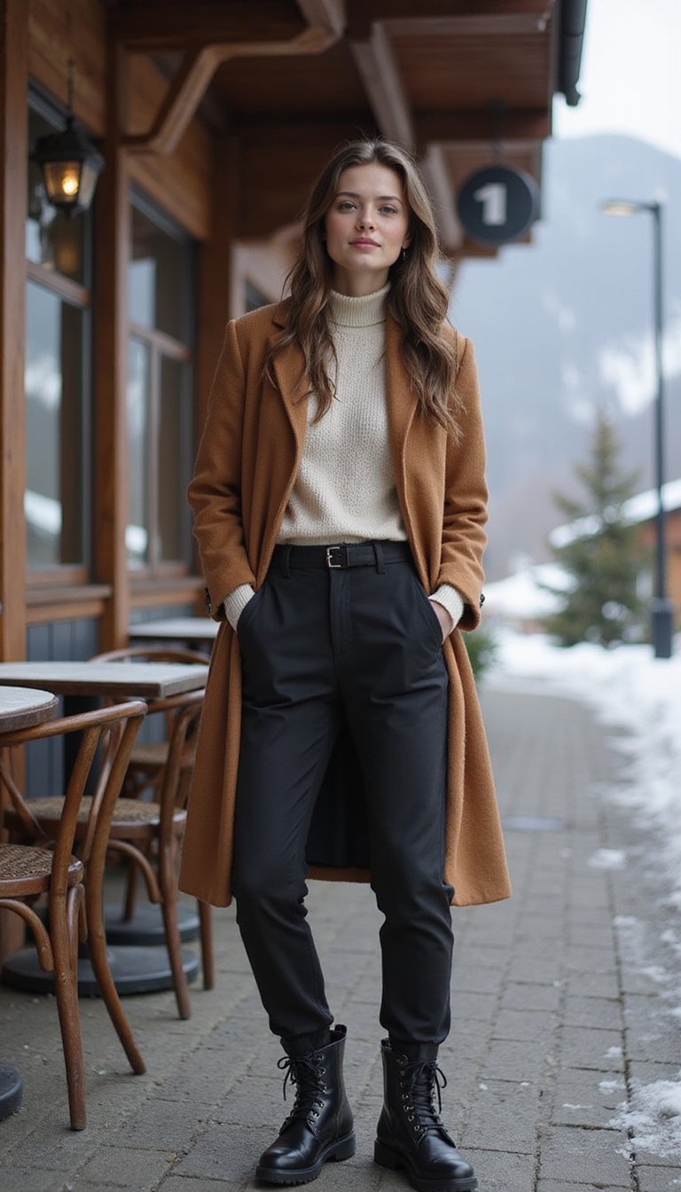 Smart Après-Ski Look With Leather Boots