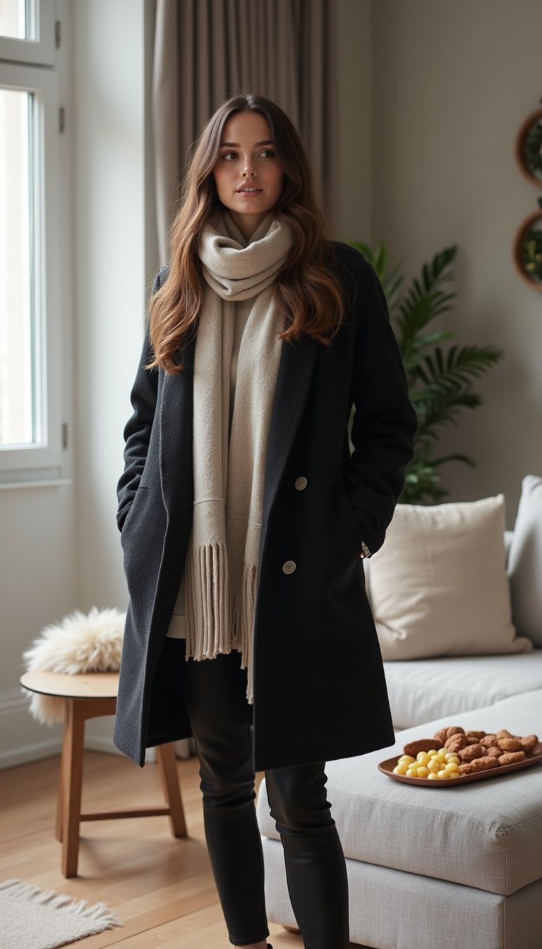21 Super Bowl Party Outfit Ideas 4 Monochrome Neutral Layers With Team Accent