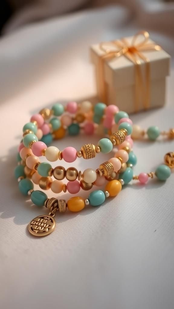 21 Sweet Galentine's Day DIY Gift Crafts 10 Beaded Friendship Bracelet Trio With Charms