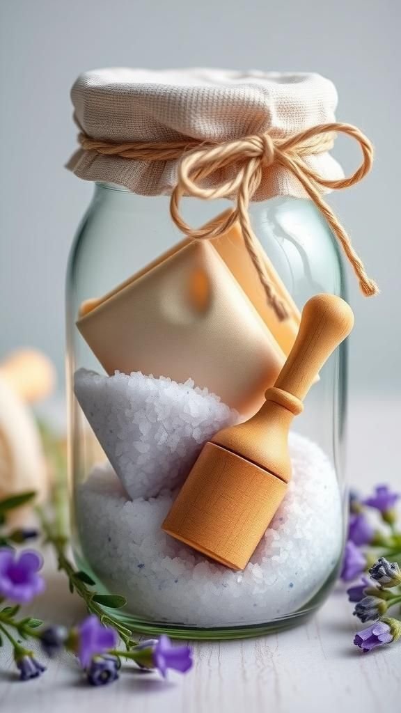 21 Sweet Galentine's Day DIY Gift Crafts 8 Cozy Spa Kit Packed In Vintage Mason Jar