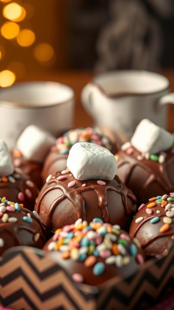 21 Sweet Galentine's Day DIY Gift Crafts 20 Rich Hot Chocolate Bombs With Marshmallow Surprise