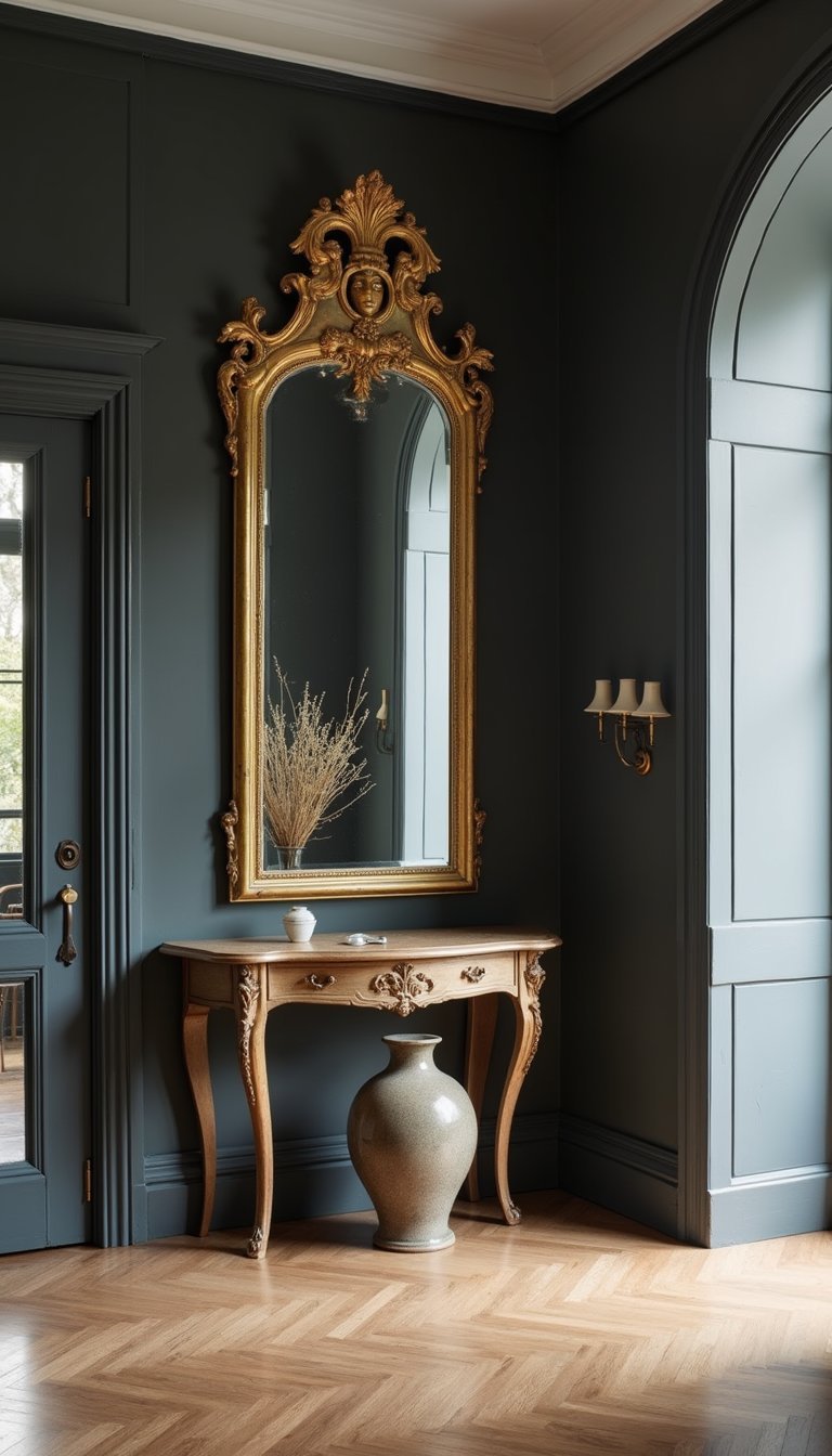 21 Thrift Flip Home Decor Upcycles 14 Antique Mirror With Hand-Gilded Gold Repair