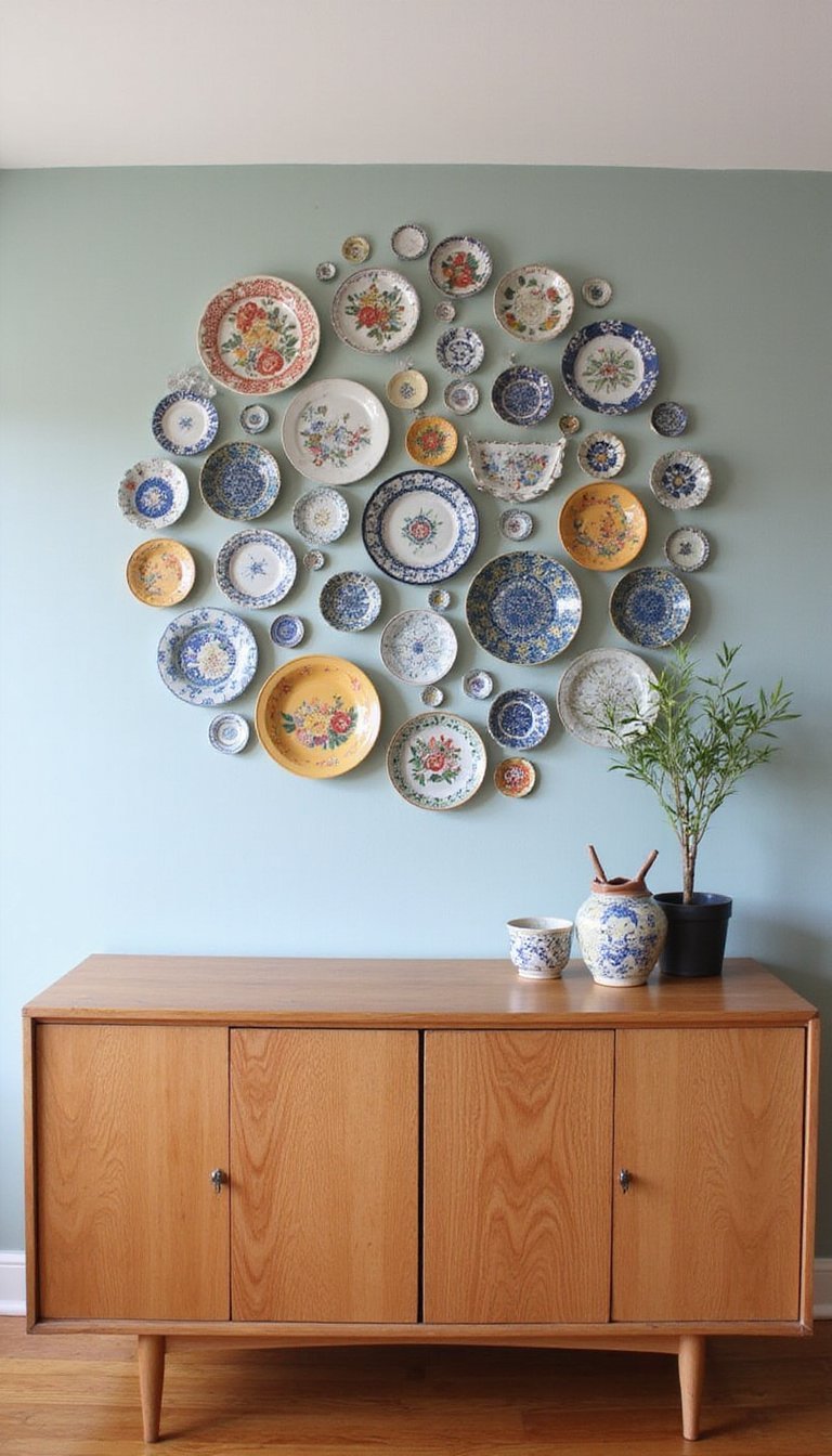 21 Thrift Flip Home Decor Upcycles 20 Ceramic Plate Wall Art Mosaic With Thrifted Dishes