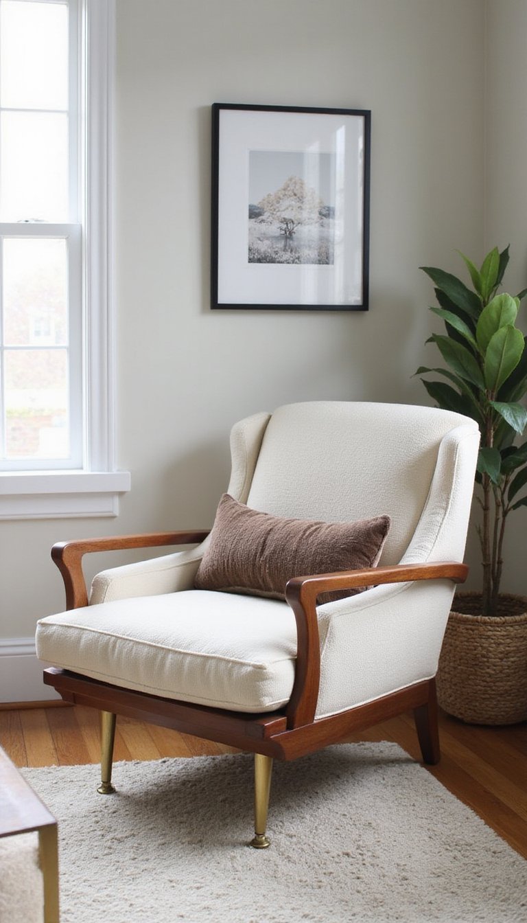 21 Thrift Flip Home Decor Upcycles 10 Reupholstered Bouclé Accent Chair With New Trim