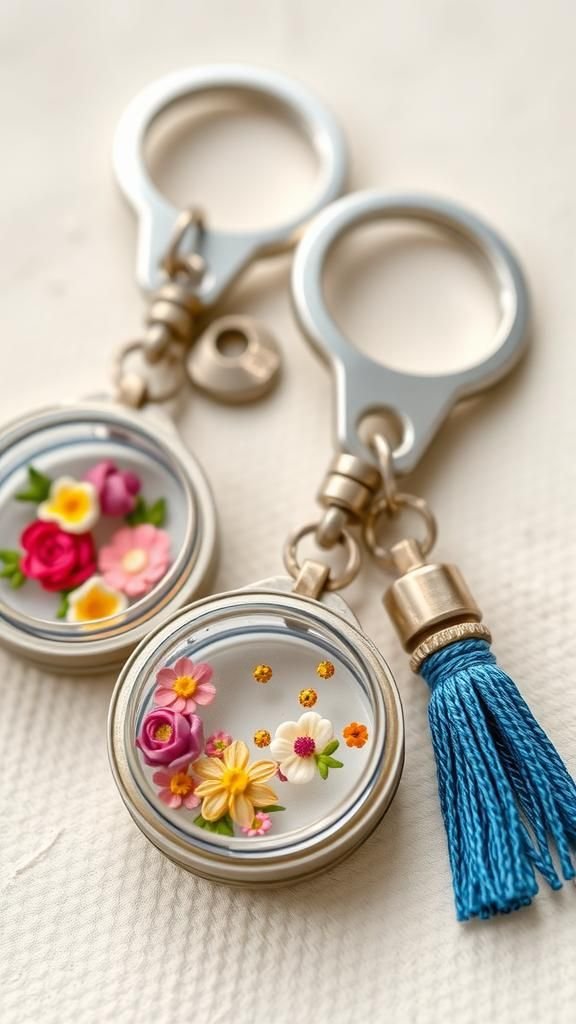 21 Upcycled Jar Lid Crafts 11 Keychain Charm Lids With Tiny Keepsakes