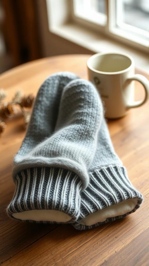 21 Upcycled Sweater Mitten Sewing Projects 1 Classic Cuff Upcycled Sweater Mittens For Everyday