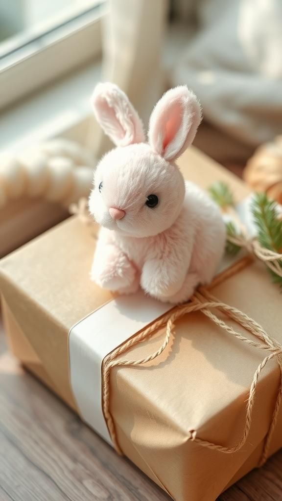 Bunny gift toppers for a simple package finish