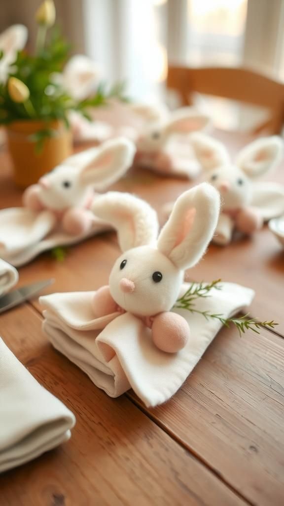 Pom-pom napkin rings that whisper spring charm