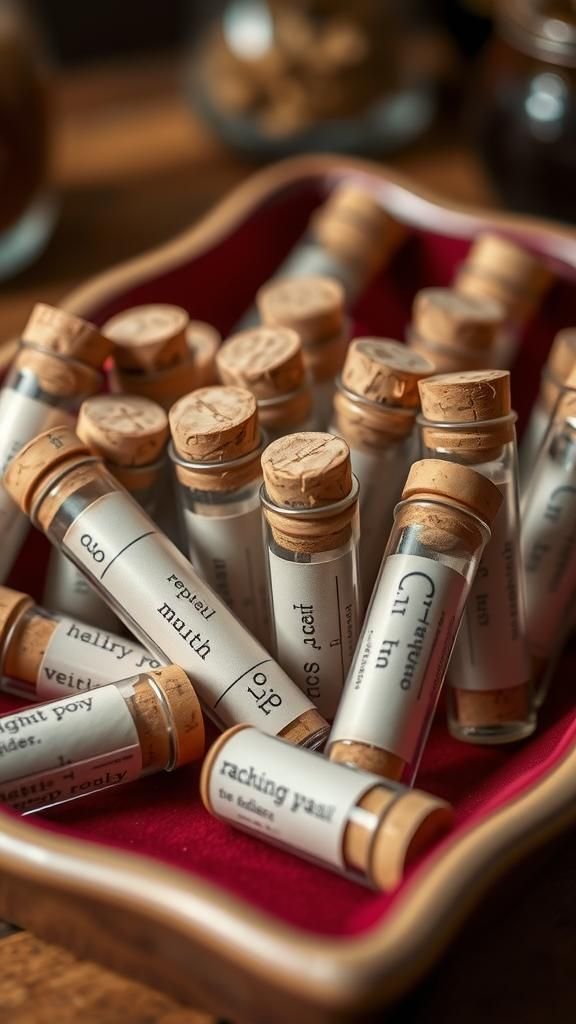 21 DIY Advent Calendar Craft Ideas 14 Cork-stoppered scrolls that feel like secret letters