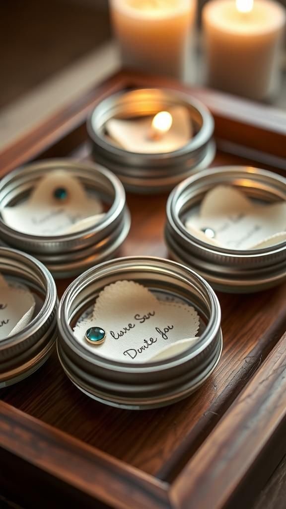 21 DIY Advent Calendar Craft Ideas 6 Mason jar lid keepsakes with vintage flair