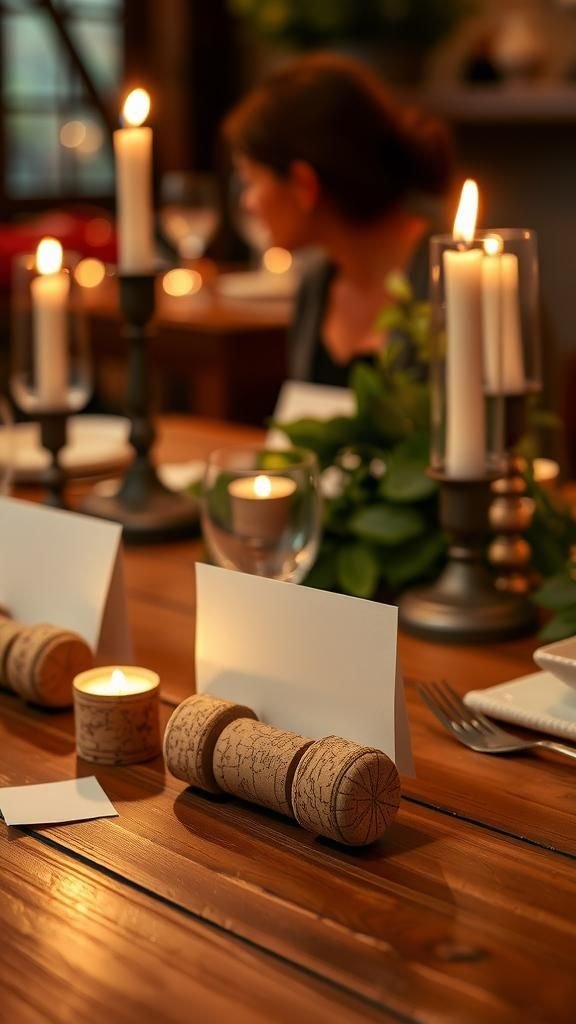 21 DIY Wine Cork Crafts 9 Charming place card holders for dinner parties