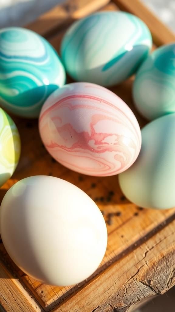 Marbled swirls with shaving cream and dye