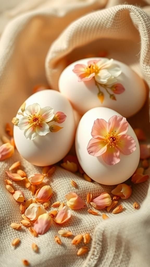 Pressed floral motifs on delicate shells