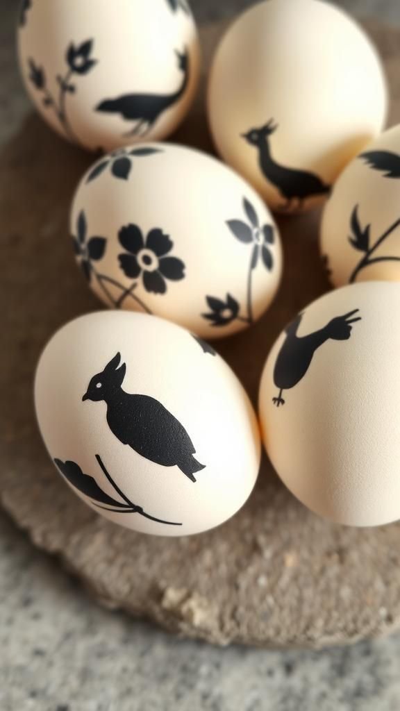 Silhouette decals for dramatic contrast designs