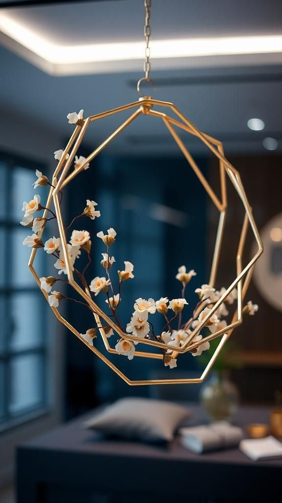 Geometric metallic hoop with tiny bloom clusters