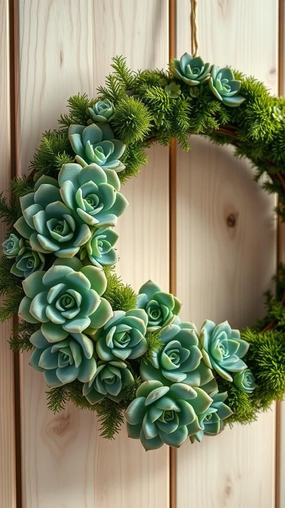 Succulent and moss mini garden ring