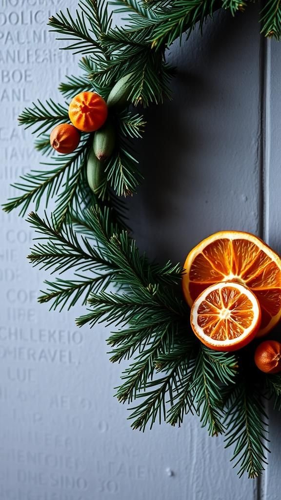 Winter pine, citrus, and Textured evergreens