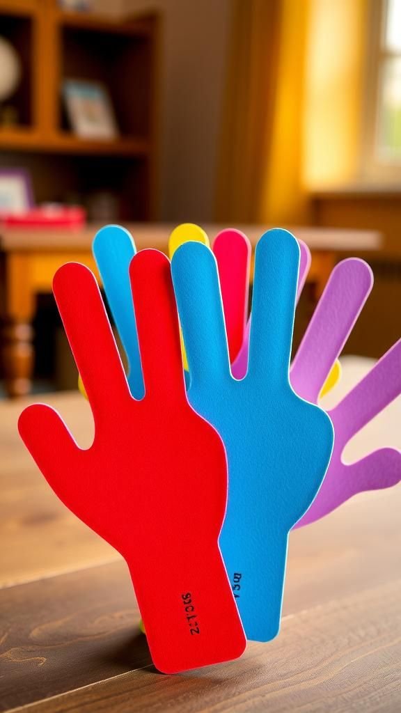 21 Game Day Football Party Decor Crafts 12 Classic foam finger props for cheering crowds