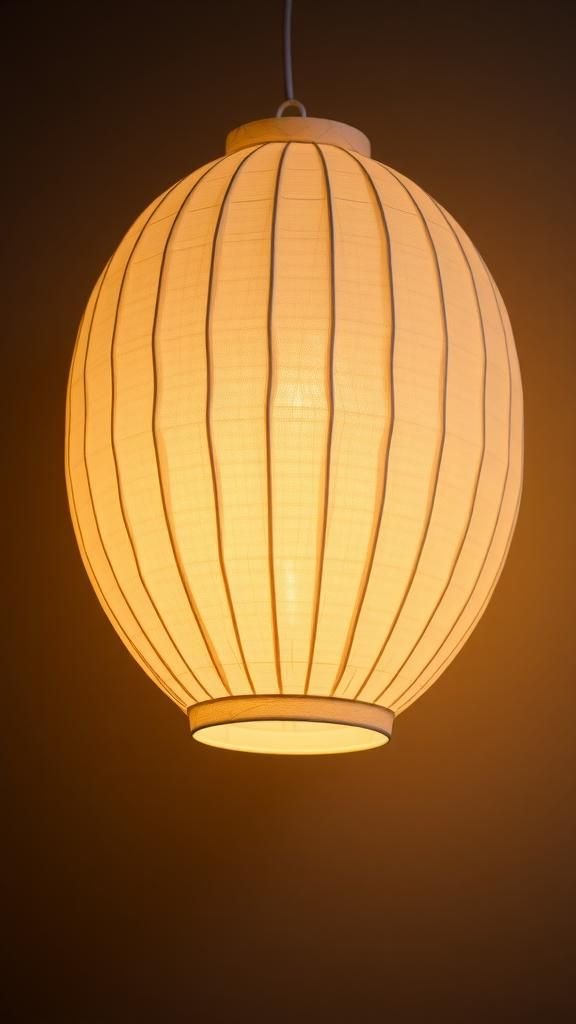 Accordion-style lantern with bamboo frame