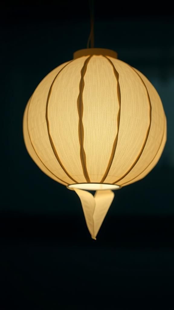 Origami koi lantern that seems to swim in light