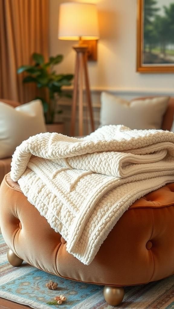21 No Knit Chunky Blanket DIY Projects 18 No-sew chunky chenille blanket concept