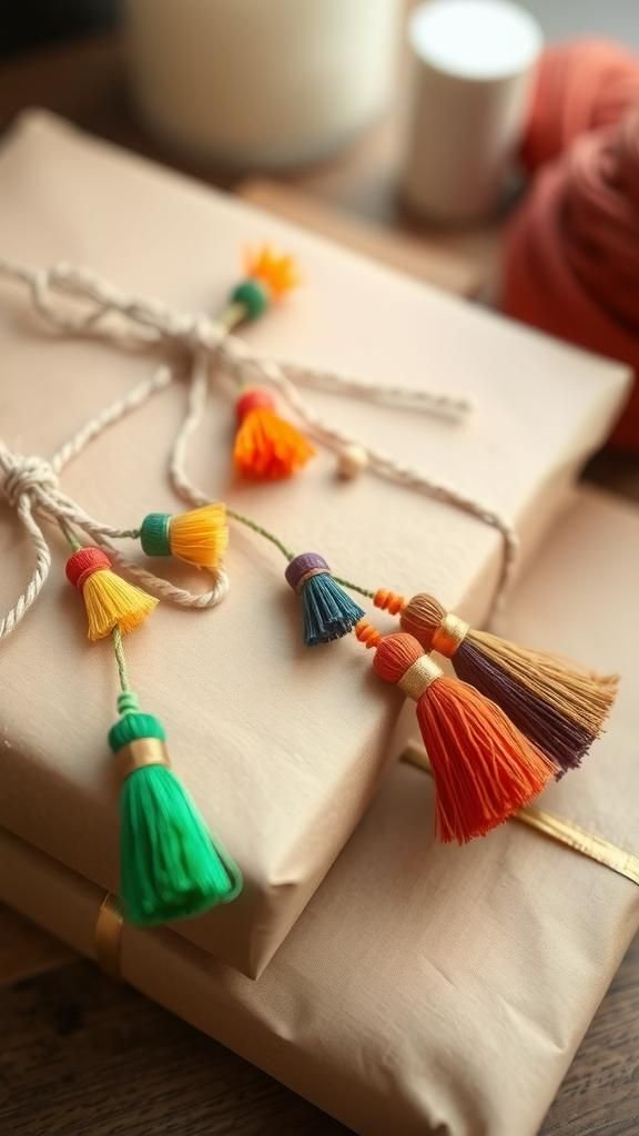 Mini tassels for charming gift wrapping