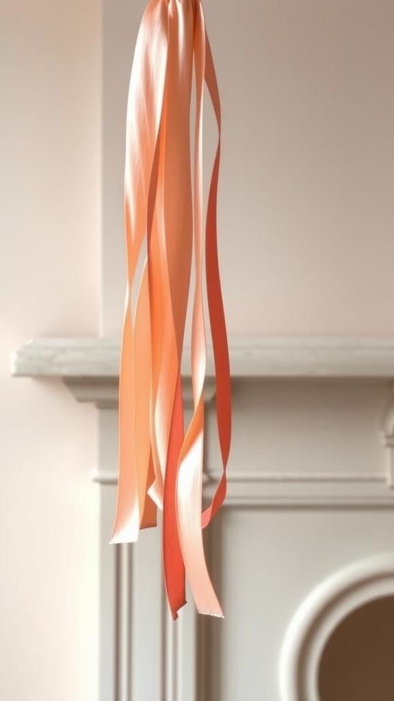 Ombre silk ribbon tassel chain