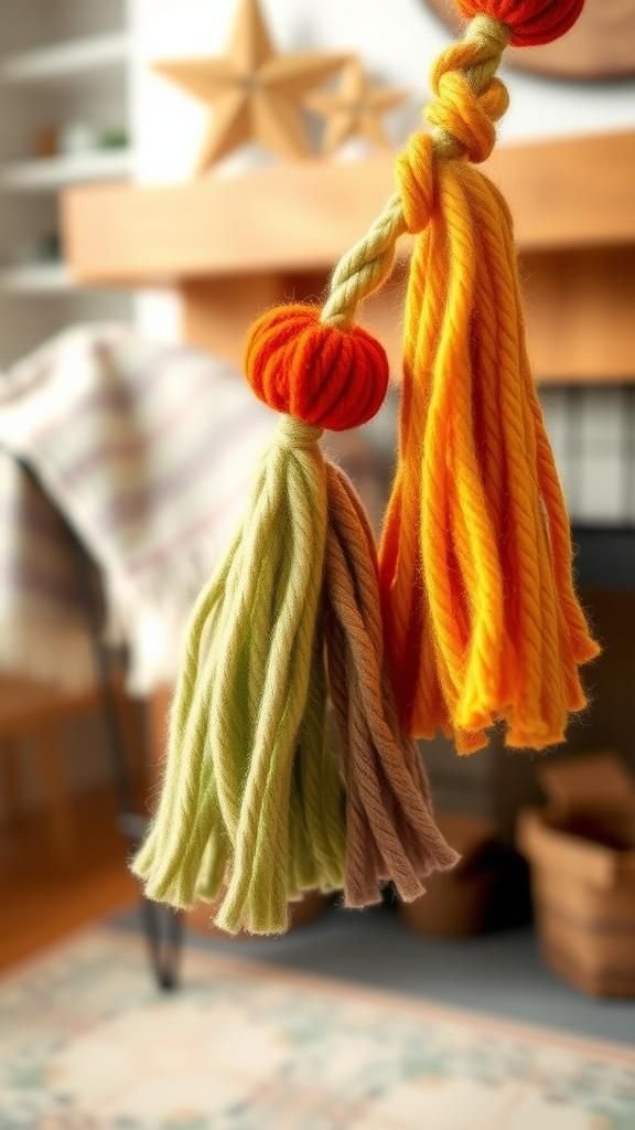 Soft wool chunky tassel string