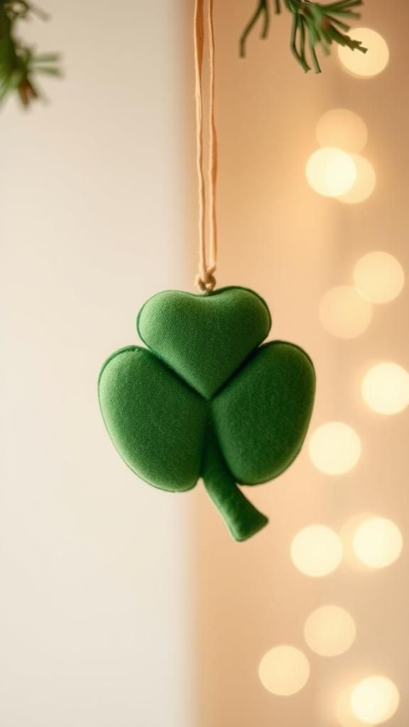 Three-dimensional shamrock ornament with puff