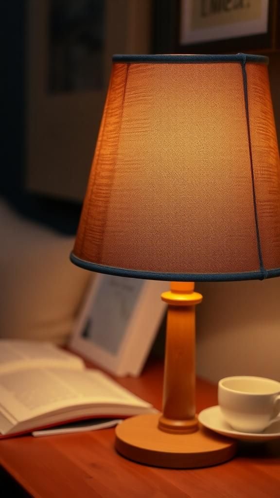 21 Upcycled Denim Fabric Crafts 12 Denim lampshade for warm, muted light