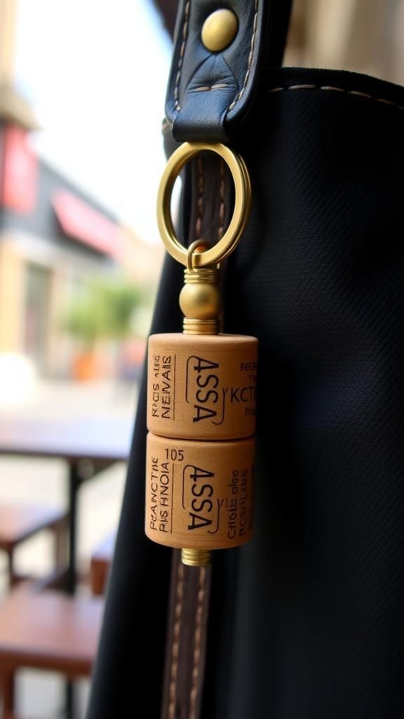 21 Wine Cork Upcycle Home Decor Crafts 14 A tiny cork keychain and bag charm