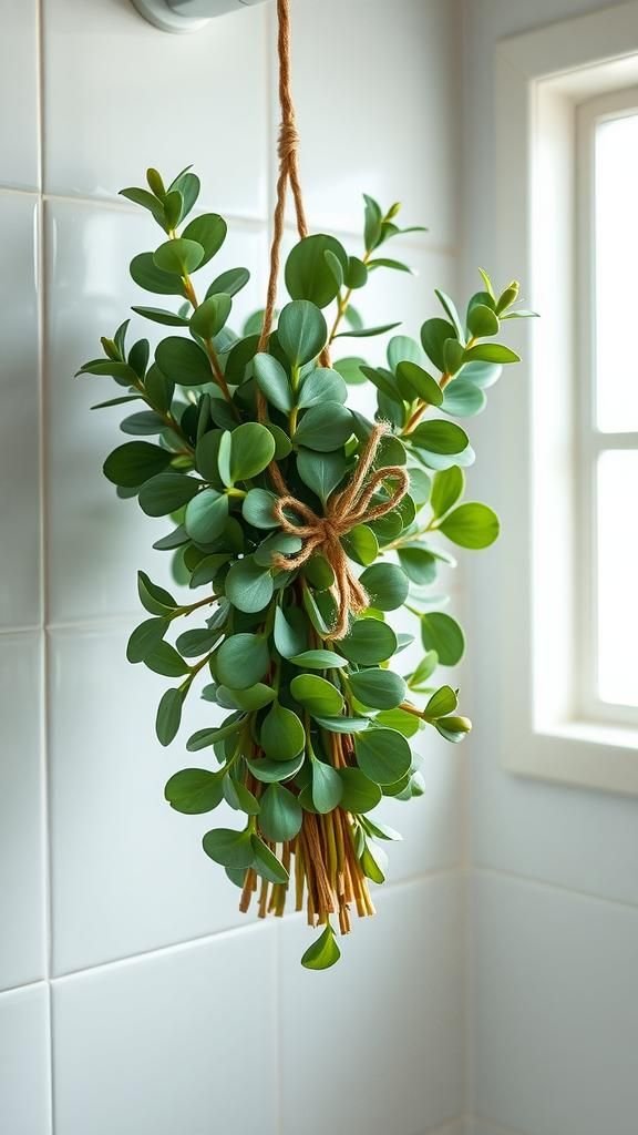 Eucalyptus steam bundles for misty tile showers