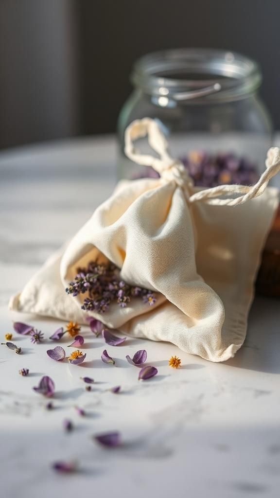 Lavender bath tea sachets with chamomile