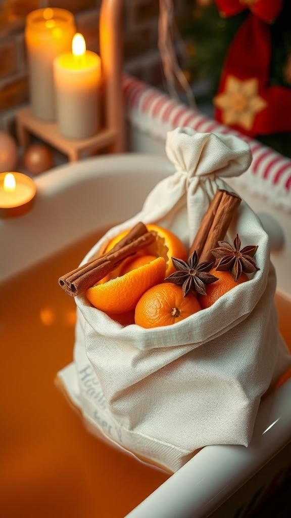 Mulled wine inspired bath soak with spice