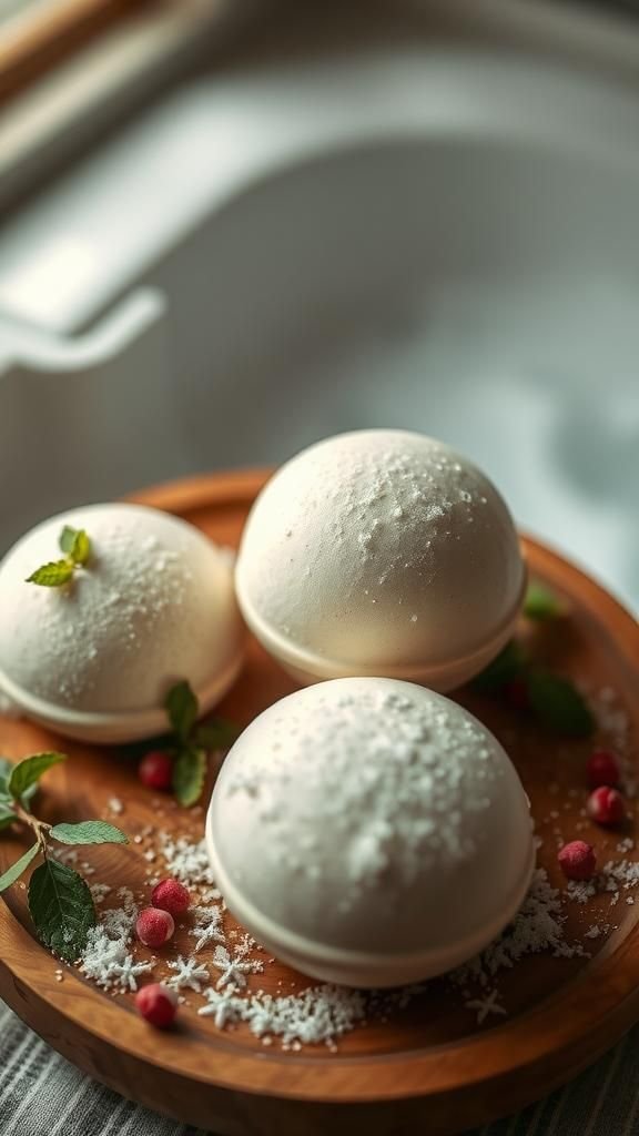 Peppermint and eucalyptus fizzy bath bombs